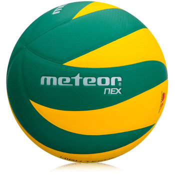 Meteor, Piłka siatkowa NEX, żółto-zielona, rozmiar 5 - Meteor