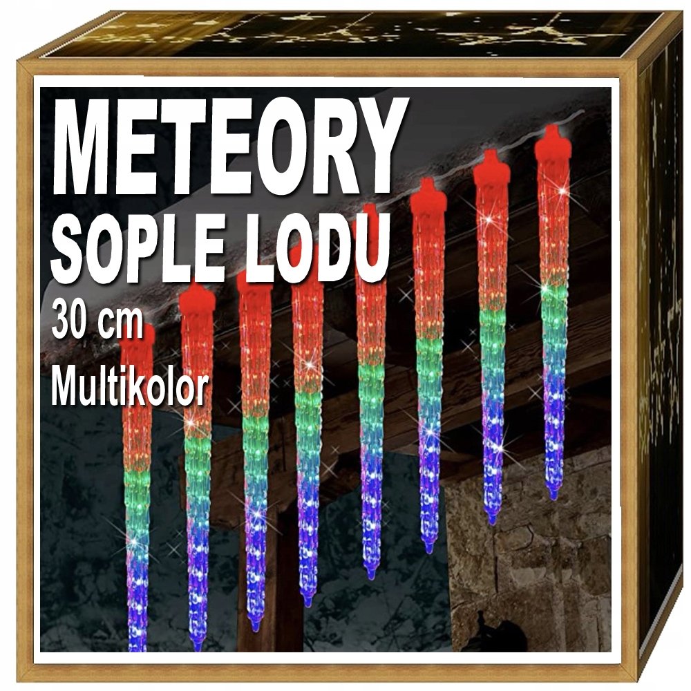 Meteory Sople Lodu Padaj Cy Nieg Ip Led Lampki Choinkowe Zewn Trzne