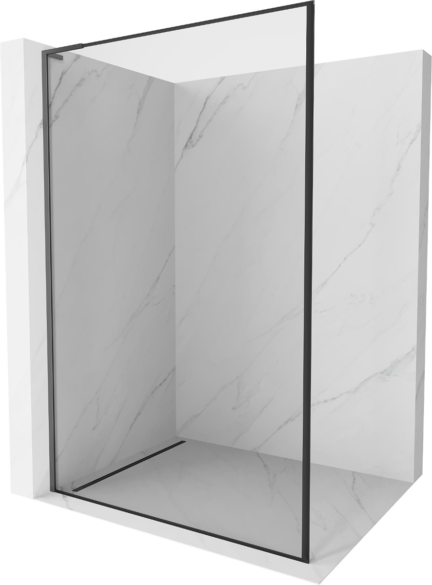 Mexen Kioto L ścianka prysznicowa Walk-in 110 x 200 cm, czarna ramka, gun metal - 800-110-103-95-70