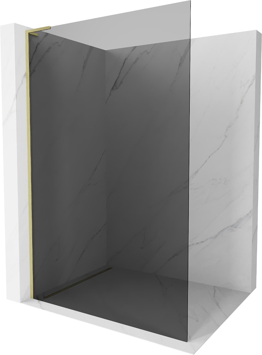 Mexen Kioto L ścianka prysznicowa Walk-in 110 x 200 cm, grafit, złota szczotkowana - 800-110-103-55-40