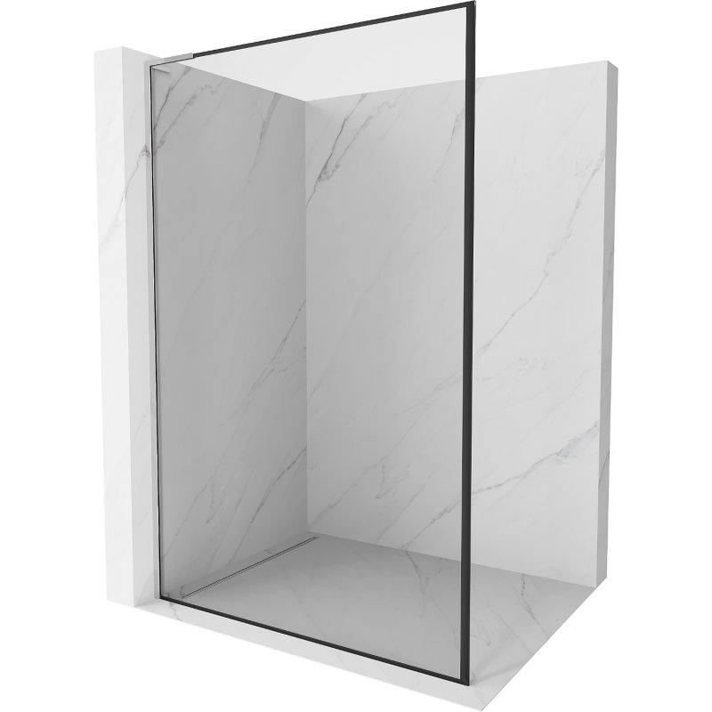 Mexen Kioto L ścianka prysznicowa Walk-in 120 x 200 cm, czarna ramka, chrom - 800-120-103-01-70