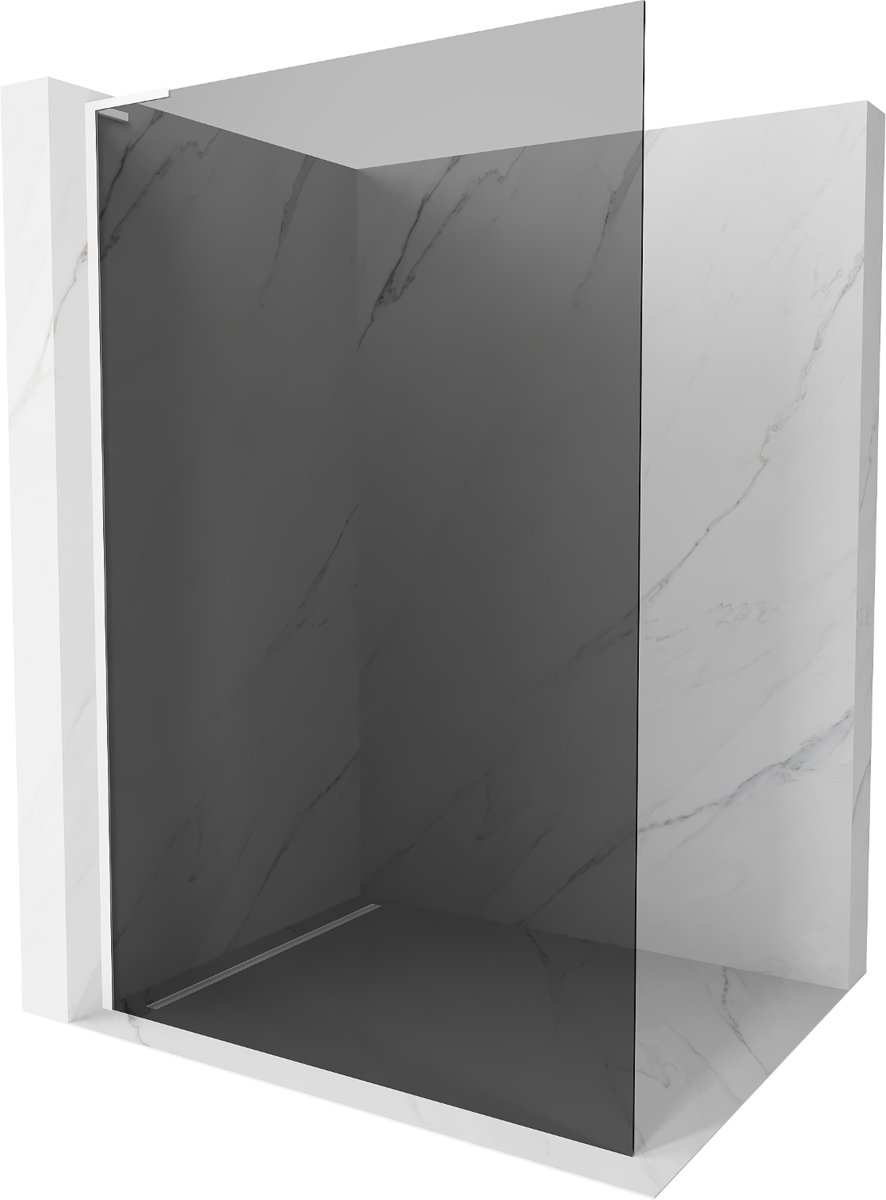 Mexen Kioto L ścianka prysznicowa Walk-in 120 x 200 cm, grafit, biała - 800-120-103-20-40