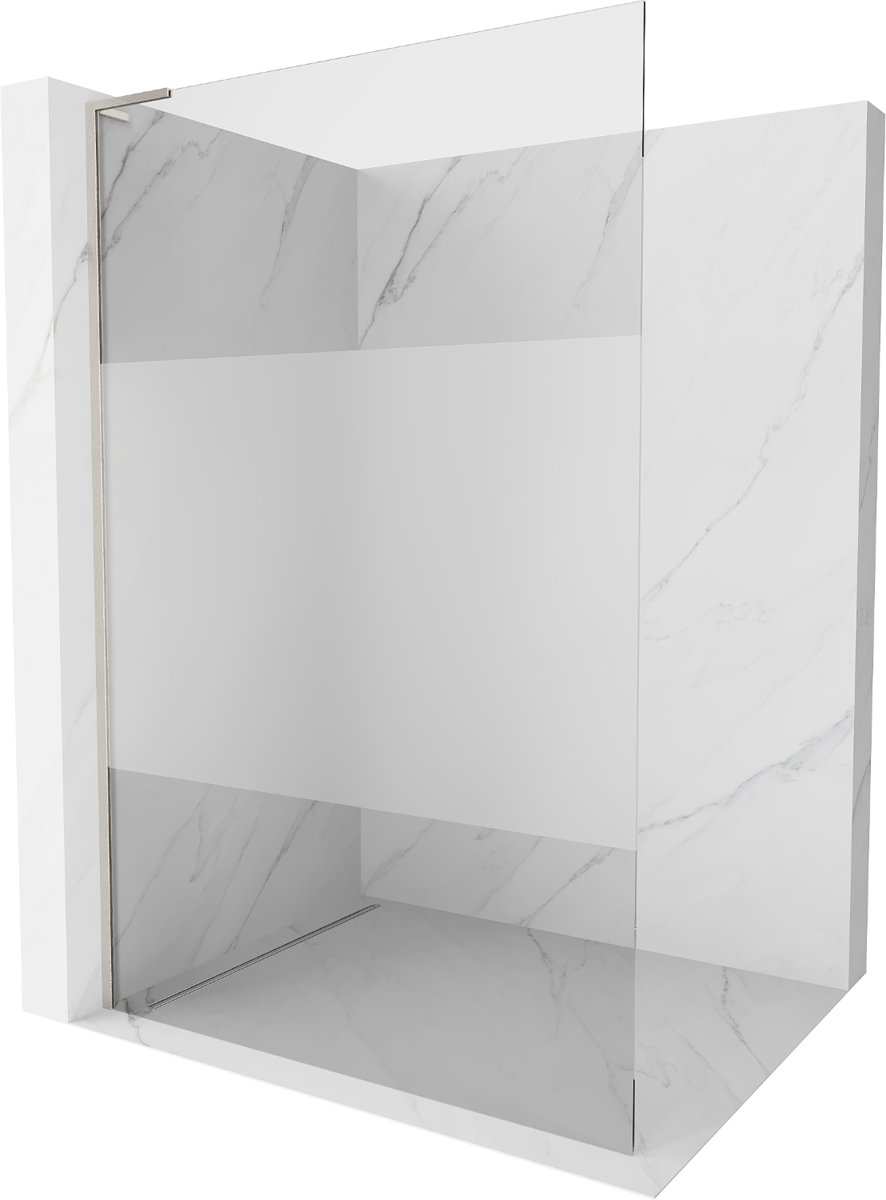 Mexen Kioto L ścianka prysznicowa Walk-in 120 x 200 cm, transparent/szron, nikiel szczotkowany - 800-120-103-97-35