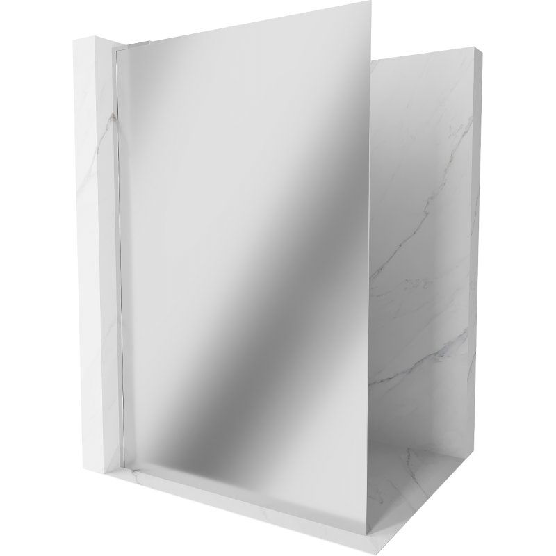 Mexen Kioto L ścianka prysznicowa Walk-in 80 x 200 cm, lustro, chrom - 800-080-103-01-50