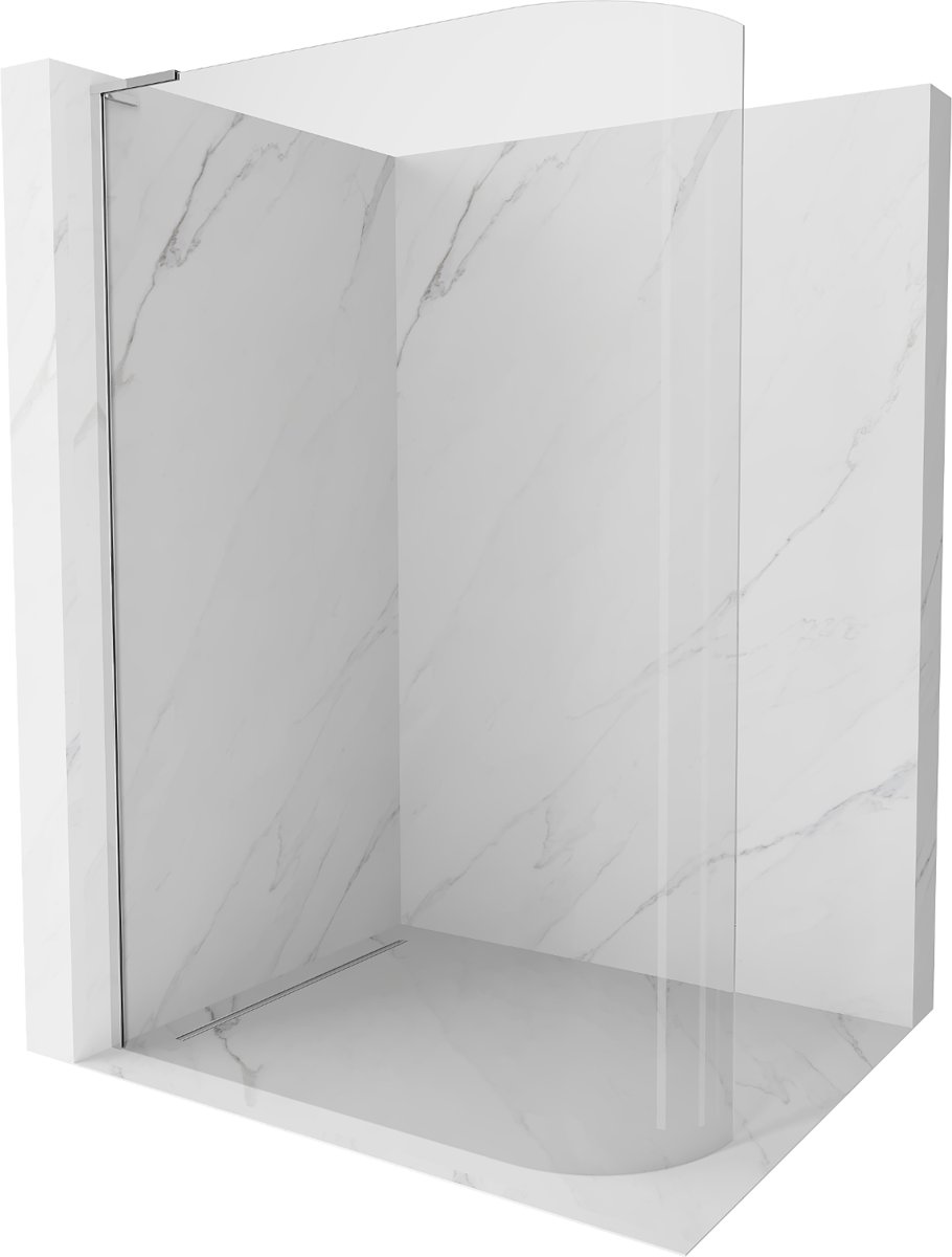 Mexen Kioto-R L ścianka prysznicowa zaokrąglona Walk-in 90 x 200 cm, transparent, chrom - 800-090-103-01-06