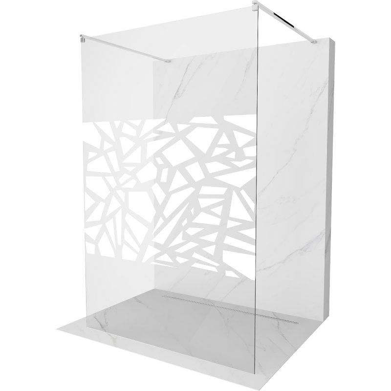 Zdjęcia - Ścianka prysznicowa Mexen Kioto  wolnostojąca 110 x 200 cm, transparent/bia 
