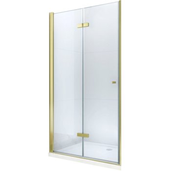 Mexen Lima drzwi prysznicowe składane 70 cm, transparent, złote - 856-070-000-50-00 - Mexen