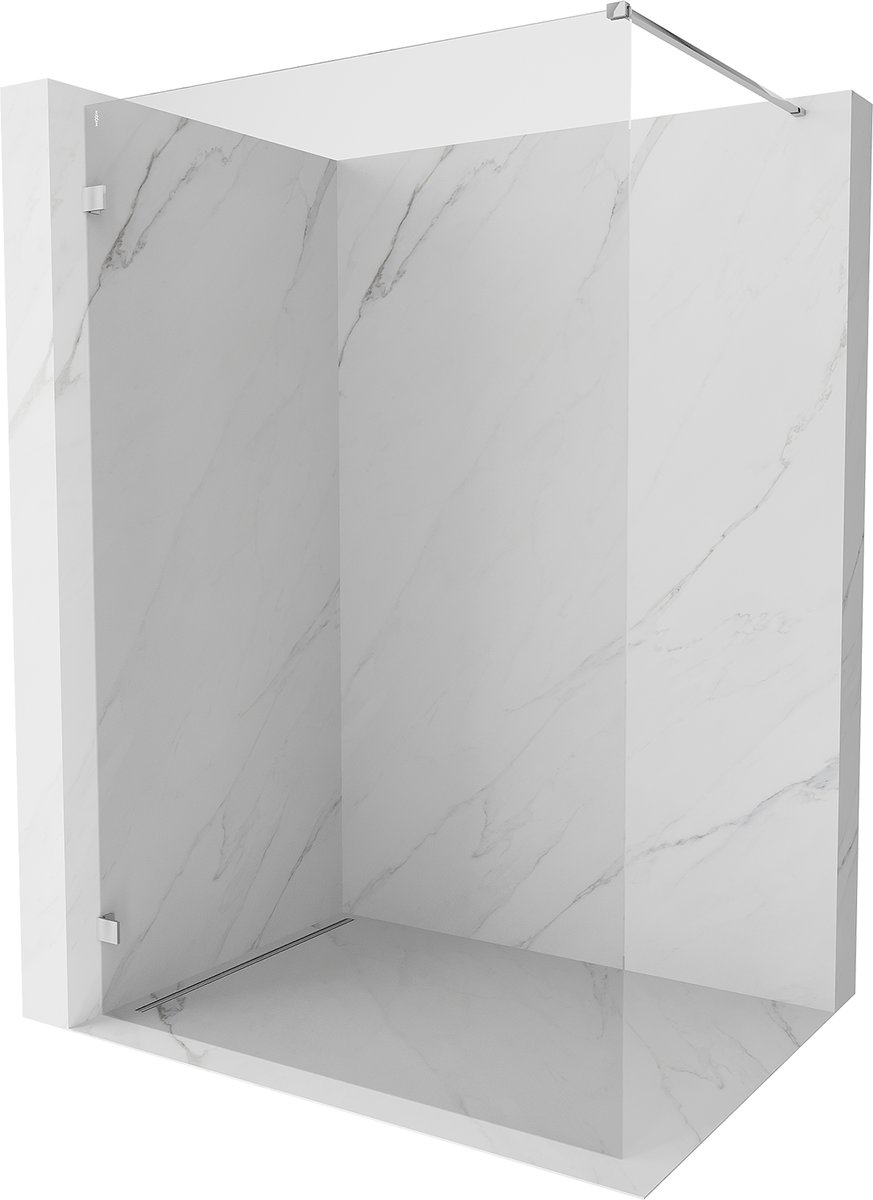 Mexen Lunar ścianka prysznicowa Walk-in lewa 130 x 200 cm, transparent 8 mm, chrom - 830-130-000-01-00-L