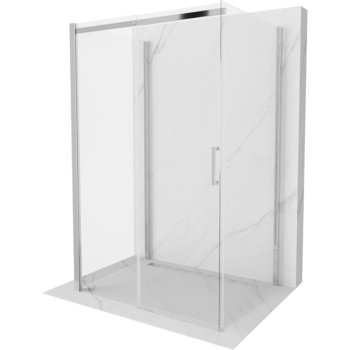 Mexen Omega kabina prysznicowa 3-ścienna, rozsuwana 100 x 80 cm, transparent, chrom - Mexen