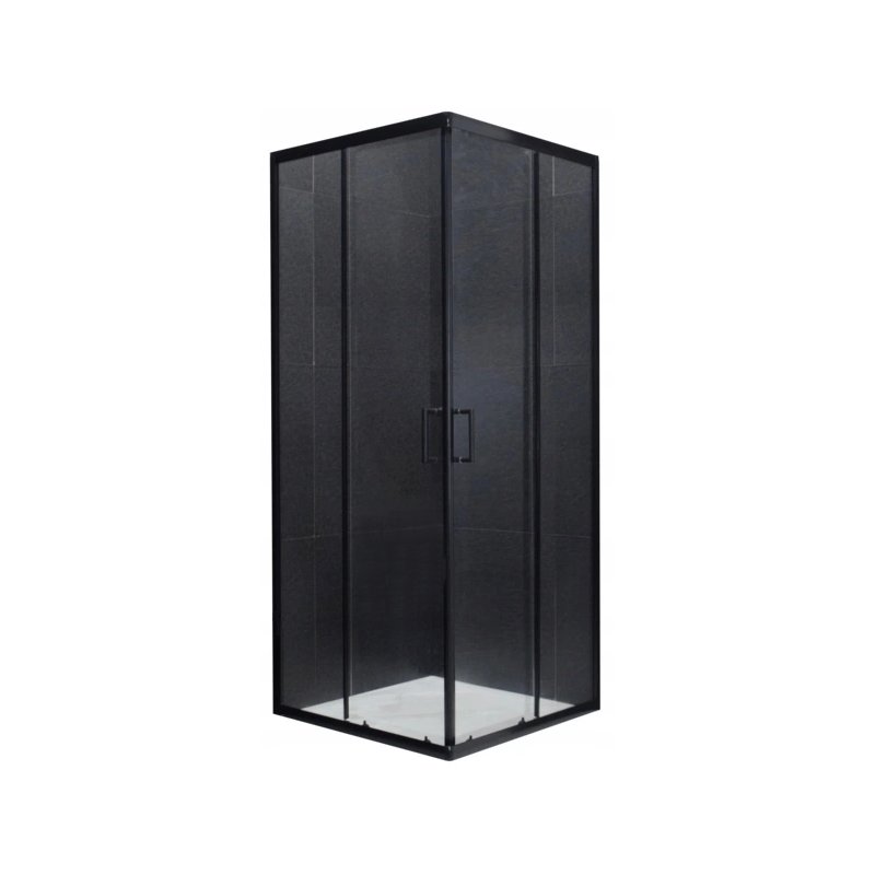 Zdjęcia - Kabina prysznicowa Mexen Rio  kwadratowa 90 x 90 cm, transparent, czarna  