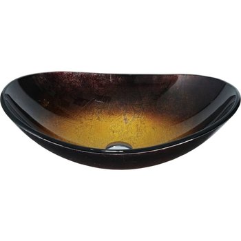 Mexen Sonia szklana umywalka nablatowa 54 x 37 cm, złota ciemna - 24145451 - Mexen