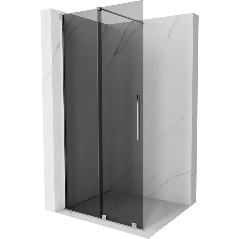 Mexen Velar ścianka prysznicowa rozsuwana Walk-in 100 x 200 cm, grafit 8 mm, chrom - 871-100-000-43-01