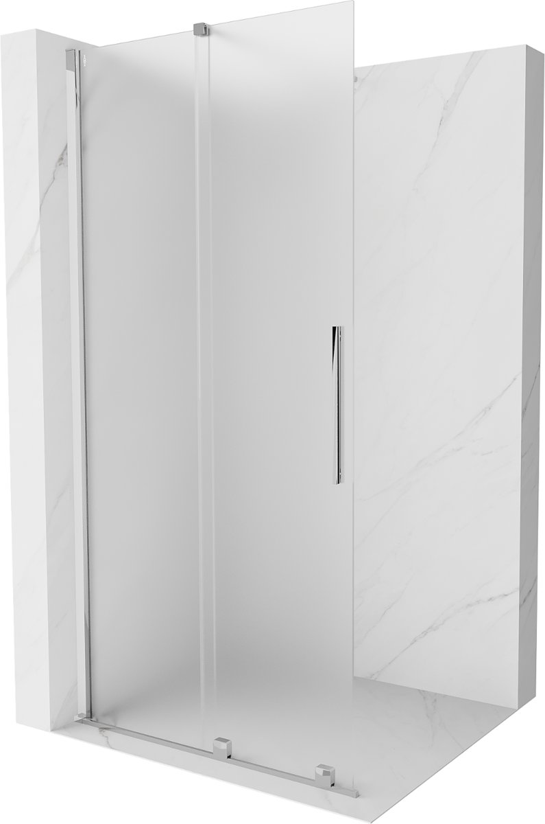 Mexen Velar ścianka prysznicowa rozsuwana Walk-in 100 x 200 cm, szron 8 mm, chrom - 871-100-000-33-01