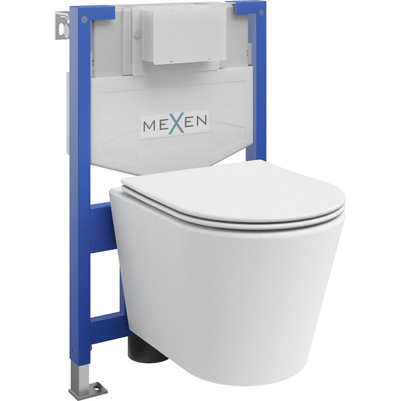 Фото - Шафка Mexen zestaw podtynkowy WC stelaż Fenix XS-F z miską WC Rico i deską wolno 