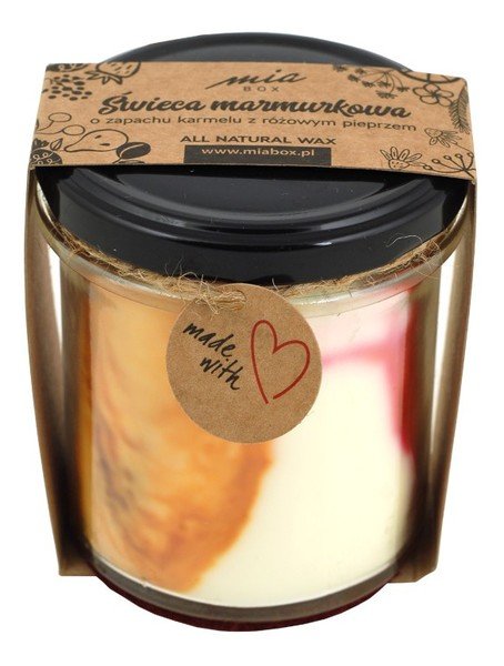 MIABOX Miabox Mia Box Świeca Sojowa Marmurkowa O Zapachu Karmelu Z Pieprzem 240G