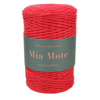 Mia Mote™ Classic Line Sznurek bawełniany skręcany do makramy 3mm krokoit-Szpula ~ 100 m