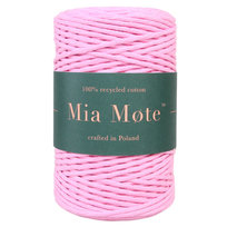 Mia Mote™ Classic Line Sznurek bawełniany skręcany do makramy 3mm morganite-Szpula ~ 100 m
