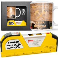 Miarka miara zwijana LASEROWA KUBEK POZIOMICA UPOMINEK prezent dla DZIADKA