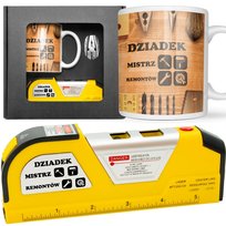 Miarka miara zwijana LASEROWA KUBEK POZIOMICA UPOMINEK prezent dla DZIADKA