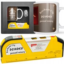 Miarka miara zwijana LASEROWA KUBEK POZIOMICA UPOMINEK prezent dla DZIADKA