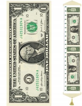 Miarka wzrostu dla dzieci na PŁÓTNIE Banknoty 1 Dolar USA - Inny producent (LIN)