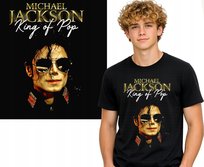 MICHAEL JACKSON KRÓL POP LEGENDA KOSZULKA T-SHIRT CZARNY PREMIUM L JHK