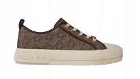 MICHAEL KORS EVY LACE UP BRĄZOWE TRAMPKI Z MONOGRAMEM 41 24AD MICHAEL KORS