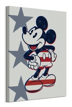 Mickey Mouse Retro Stars n' Stripes - obraz na płótnie - Pyramid Posters