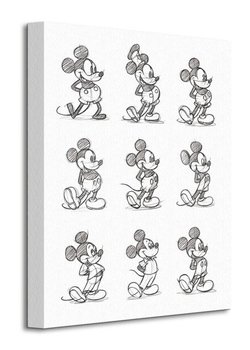 Mickey Mouse Sketched Multi - obraz na płótnie - Art Group