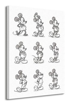 Mickey Mouse Sketched - Multi - obraz na płótnie - Art Group