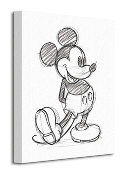 Mickey Mouse Sketched Single - obraz na płótnie - Art Group