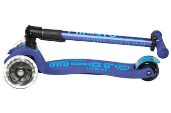 Micro - Składana hulajnoga Maxi Deluxe Navy blue LED - Micro