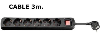 Microconnect 6-Way Schuko Socket 3M - Microconnect
