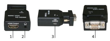 Microconnect Mini Vga - Hdmi Konwerter - Microconnect