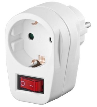 Microconnect Safety Socket Adapter, White - Microconnect