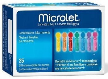 Microlet Lancety kolorowe, 25 sztuk - Inny producent