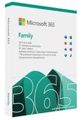 Microsoft 365 Family FPP (Box) PL P8 1Y Win/Mac Medialess Box 6GQ-01593 Zastępuje P/N: 6GQ-01161 - Inny producent, Microsoft