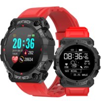 MICROWEAR, Zegarek Smartwatch FD68S, Czerwony