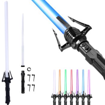 Miecz Świetlny Star Wars Lightsaber Teleskopowy Led Światło Dźwięk 7 Kolorów - Hopki