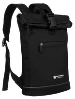 Miejski sportowy plecak worek z syntetycznego wodoodpornego materiału plecak do szkoły do pracy Peterson, czarny