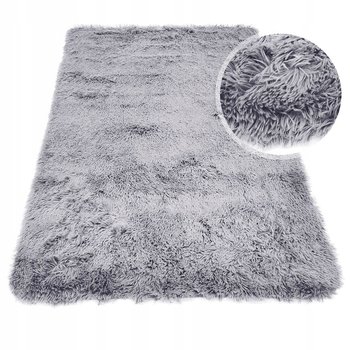 Miękki dywan pluszowy włochacz MEGAN 100x150 SZARY - Kontrast