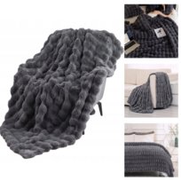 Miękki Koc Koce Narzuta Na Łóżko Mikrofibra Pled Cozyglam Szary