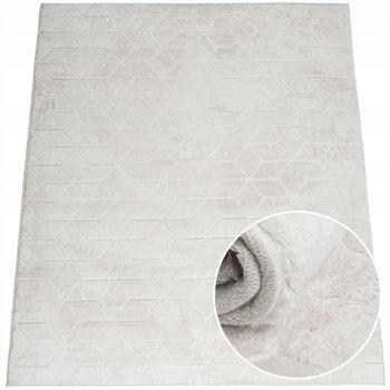 Miękki pluszowy dywan Rabbit, Jasnoszary, 120x160 cm - MD