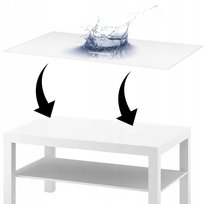 MIĘKKIE SZKŁO 2mm MATA OCHRONNA PODKŁADKA BLAT NA STÓŁ IKEA LACK 90 X 55 CM