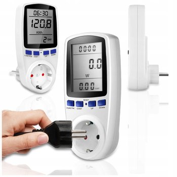 MIERNIK POBORU PRĄDU LICZNIK ENERGII ELEKTRYCZNEJ WOLTOMIERZ LCD SCHUKO - inna (Inny)
