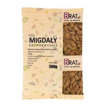 Migdały Kalifornijskie 200G Całe 100% Naturalne - Brat