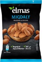 Migdały prażone z solą morską magnez witamina E zdrowa przekąska 90 g ELMAS