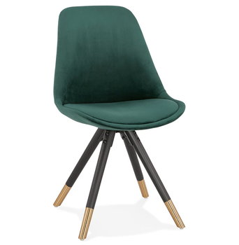 MIKADO krzesło tkanina k. zielony, nogi k. czarny - Kokoon Design