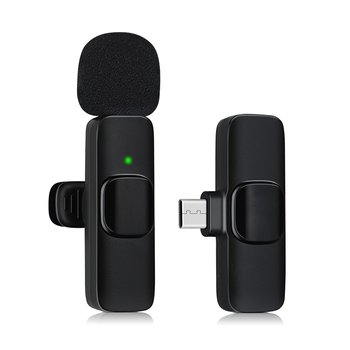 Mikrofon bezprzewodowy Bluetooth do telefonu komórkowego, mini mikrofon do nagrywania wideo, streamingu na YouTube/vlogów, redukcji szumów (USB-C z 1Mic) - other