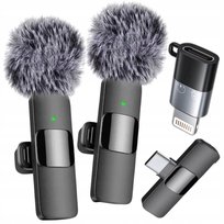 MIKROFON BEZPRZEWODOWY DO KOMPUTERA TELEFONU ADAPTER IPHONE USB C + OSŁONA